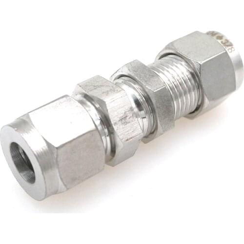 304 Stainless steel Fit 3/8" OD Tube Bulkhead Adapter Connector Compression fitting For Tubing