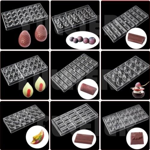 18 styles polycarbonate chocolate mold for cake decoration, candy baking mold pastry Confectionery Tools ,pc chocolate mould