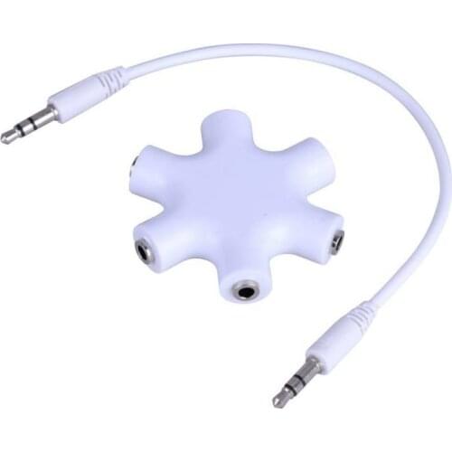 3.5mm Audio Aux Cable Splitter 1 Male To 5 Female Earphone Port 3.5 Jack Share Adapter For Ipod Ipad MP3 MP4 Mobile Phone