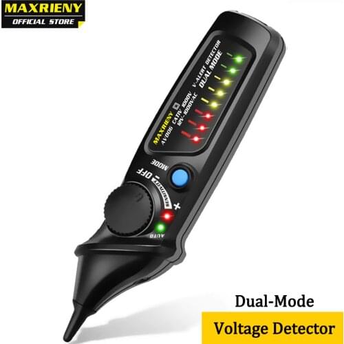 MAXRIENY AVD06 Non-Contact Voltage Detector Tester Socket Wall AC Power Outlet Live Test Pen Indicator 12~1000V match Multimeter