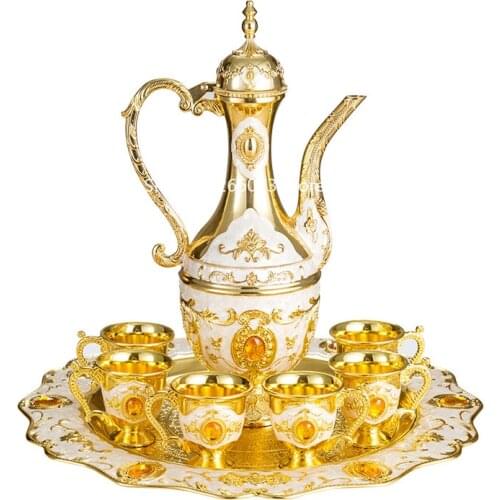 Wine Set Liquor Tray Gift Gift Box Luxury Court High-End European-Style Antique Generation Zinc Wine Jug Wine Glass Decanter