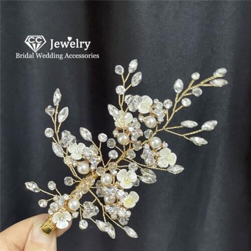 CC Hairgrips Wedding Hair Accessories for Women Engagement Jewelry Bridal Hairwear Flower Shape Hairpin Romantic Clips Gift M227
