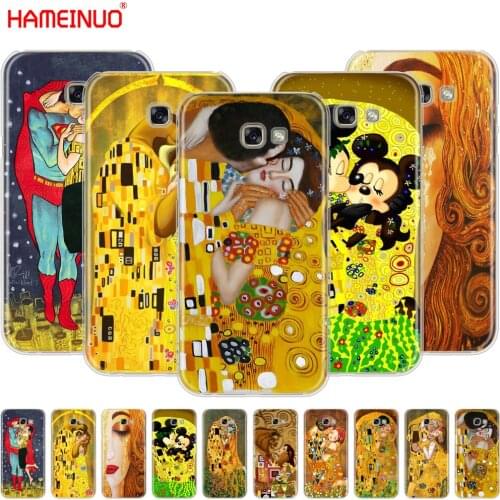 The kiss Gustav Klimt Painting cell phone case cover for Samsung Galaxy A3 A310 A5 A510 A7 A8 A9 2016 2017 2018