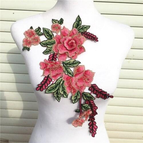 Flower Floral Embroidered Lace Neckline Collar Trim Neck Applique Clothes Dress Sewing Supplies Craft Classic Accessories