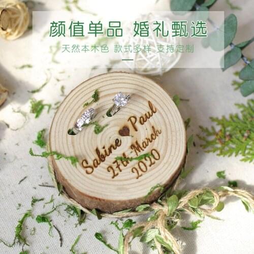 Customized wooden ring box wedding engagement ring box antique carved personalized ring box wooden box