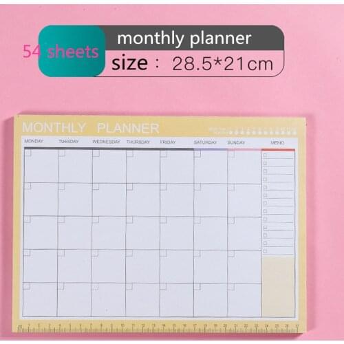2020 2021 A4 Notebook Kawaii Daily Weekly Monthly Yearly Calendar Planner Agenda Schedule Organizer Journal Book Stationary