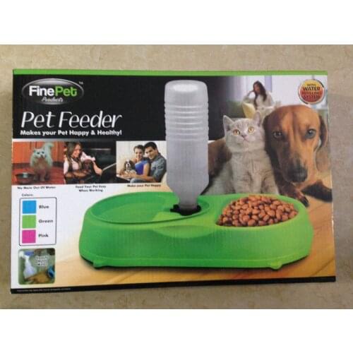 T Cat and Dog Bowl Double Bowl Feeder Pet Automatic Feeding Bowl Pet Feeding Feeding Bowl/Water Refill