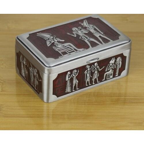 Creative European style, new style, Egyptian cultural jewelry box, high-end exquisite metal storage box, household jewelry box