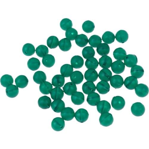 50 Pieces Round Soft Rubber Beads Carp Fishing Beans Rig Accessory Tackle
