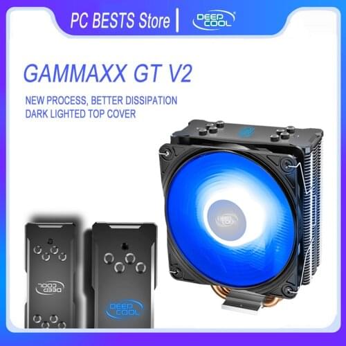 DEEPCOOL GAMMAXX GT V2 4 heatpipes Cooler 120mm RGB Fan Air cooled CPU Cooling For Intel LGA 2066 AMD AM4 With silicone grease