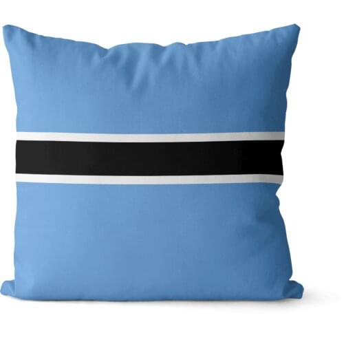 Flag of Botswana pattern square pillowcase pure cotton linen pillowcase party home decoration sofa cushion cover 45x45cm 40x40