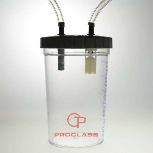 Laboratory 1000mL Buffer bottle Anti-back suction with Scale,Clear Polycarbonate