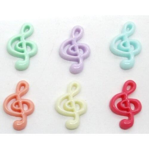 LF 50Pcs Mixed Resin Note Decoration Crafts Flatback Cabochon Embellishments For Scrapbooking Kawaii Cute Diy Accessories 21mm