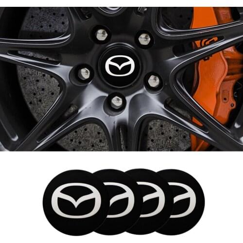 4Pcs Car Wheel Center Hub Caps Emblem Stickers For Skoda Fabia Kamiq Karoq Kodiaq Octavia Rapid Scala Superb