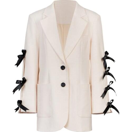 2020 Autumn New fashion Long-sleeved Blazer women notched Sweet Lady Ladies Office suit jacket