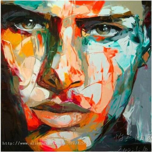 Palette Knife Painting Portrait Palette Knife Face Oil Painting Impasto Figure On Canvas Hand Painted Francoise Nielly Cool Face