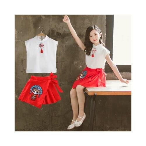 New 5-10 years old girl Hanfu dress summer children mother and daughter parent-child wear Chinese style little girl Tang suit