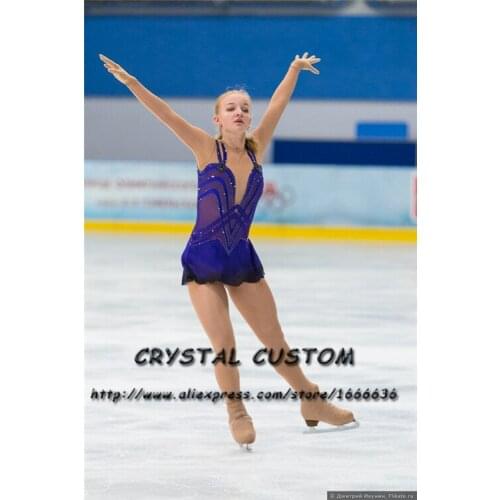 Custom Girls Figure Skating Dresses Graceful New Brand Ice Figure Skating Dresses For Competition Kids DR3754