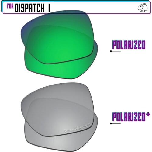 EZReplace Polarized Replacement Lenses for - Oakley Dispatch 1 Sunglasses - SilverP Plus-Green P