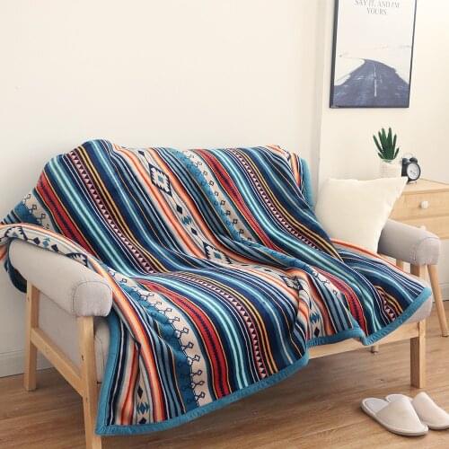 REJORIO Cotton Throws On The Sofa