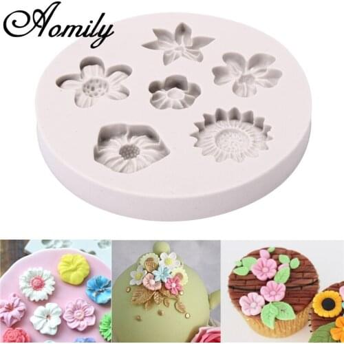 Aomily Flower Lace Silicone Fondant Cake Decorating Mold Chocolate Baking Sugarcraft Pastry Tools Soap Mold Sugar Ice Mold