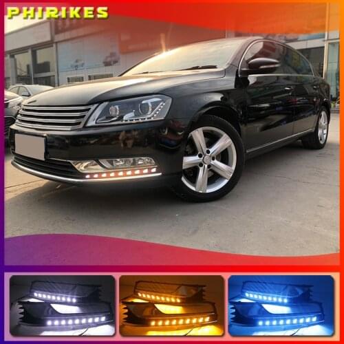Super bright Waterproof car light DRL LED fog lamp Daytime Running Lights For VW Volkswagen Passat 2016 2017