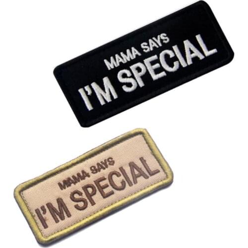 Embroidered MAMA says I am special patch funny BIKER motorcycles tactical patches army airsoft outdoor custom