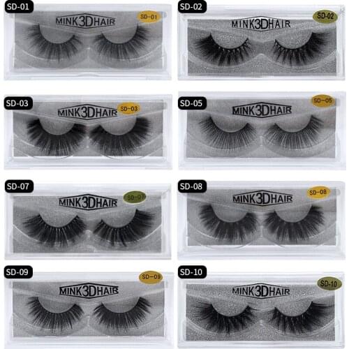Xinleyong lot 3D Mink Lashes Eyelash Extension 100% Handmade Thick Volume Long False Lash Makeup Giltter