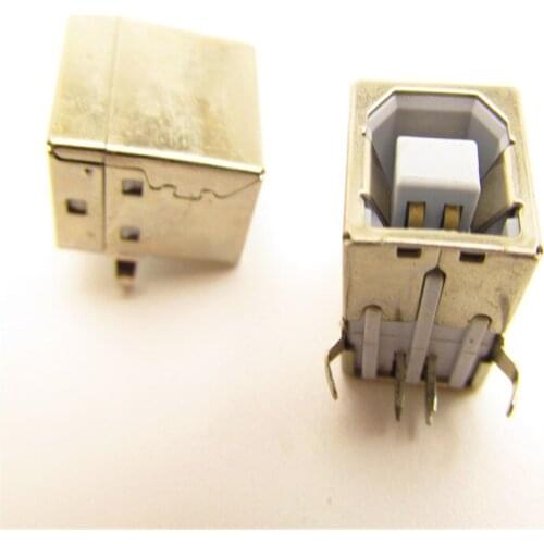 Female 90-degree square port USB holder long rectangle printer connects USB interface D-type port