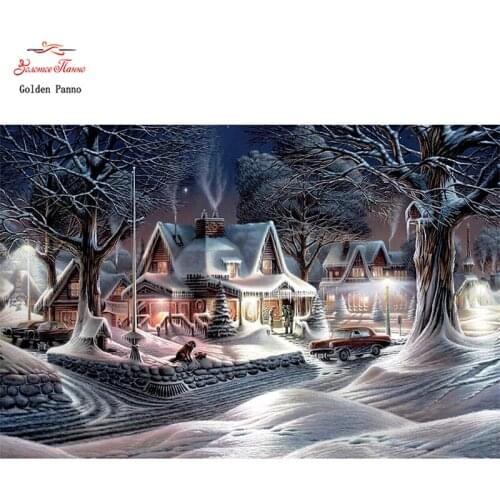 GOLDEN PANNO Diamond Painting Full Square 5D Diy Daimond Embroidery Diamant Mosaic Sale Displasy Broderie Diamant Night View 02