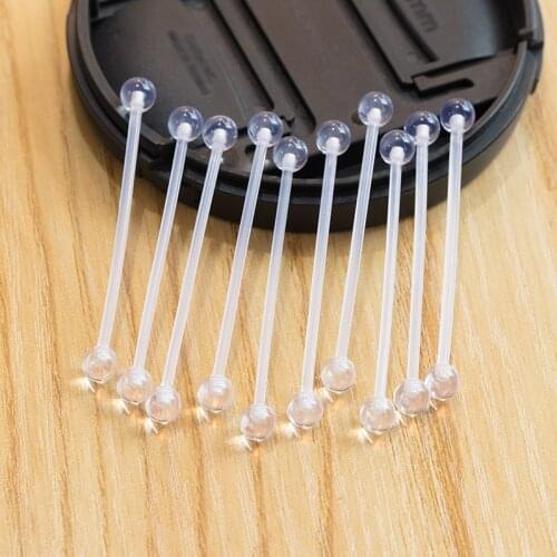 10PCS 14G UV Acrylic Bioflex & Stainless Steel Industrial Barbell Cartilage Earring Retainer Body Piercing Jewelry 1 1/2"(38mm)