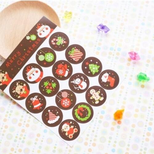 160pcs/lot kawaii Merry Christmas seal sticker decorative for Christmas gifts DIY stickers label adhesive sealing