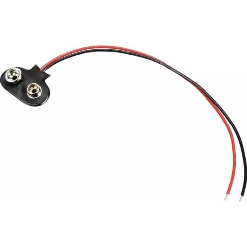 9V 9 Volt Battery Connector Clip Snap On Plug Long 6.5cm Wire Leads T