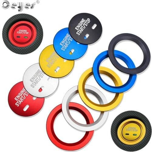 Ceyes Car Stickers For Chevrolet Holden Equinox For Cadillac Builk Auto Engine Start Stop Button Ring Cover Interior Accessories
