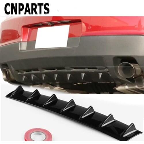 CNPARTS For Kia Rio 3 Ceed Toyota Corolla 2008 Avensis C-HR RAV4 Mazda 3 6 Car Rear Bumper 3D Cool Shark Spoiler Stickers