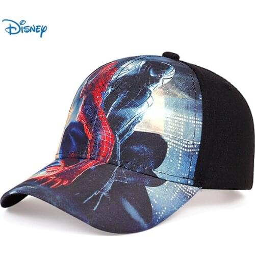 Disney Marvel Hat Spider Embroidery Children Hat Sun Hat Hip Hop Hat Superhero Cosplay Suitable for 3-8 Years Old Adjustable