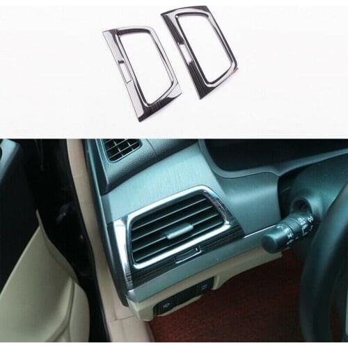 FOR Honda Accord 8th 2008-2012 Black steel console L&R air outlet vent trim 2pcs