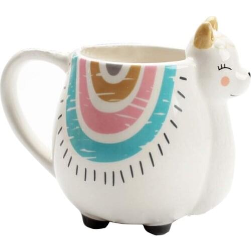 HOMIE 450ML 3D Animal Coffee Mug animal mug Alpaca Stereo Handle Coffee Mugs Animal Cups and Mugs Creative Mark Drinkware Mother