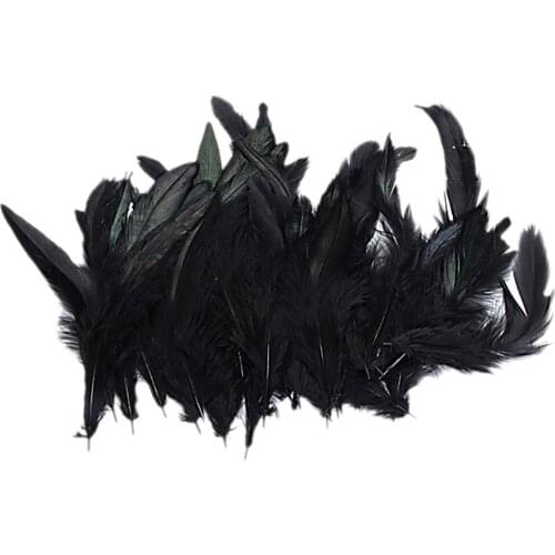 Prettyia 50X Dyed Rooster Feather Handcrafts Making Supplies Feather