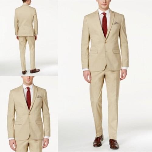 Handsome Casual Men Tuxedos Custom Made One Button Pocket Gentlemen Blazer 2 Piece Set (Pants +Jacket) Party Holiday Prom Coat