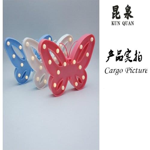 Creative butterfly shaped LED lamp Ins hot selling night light room decoration wall hanging