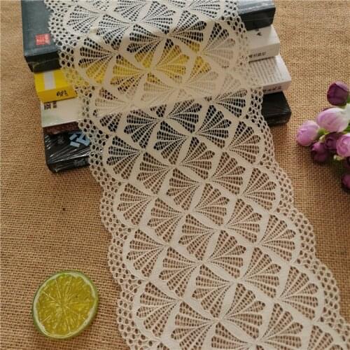 E2189*18.5CM Large and small lace decoration fabric wide elastic lace with DIY crafts sewing accessories