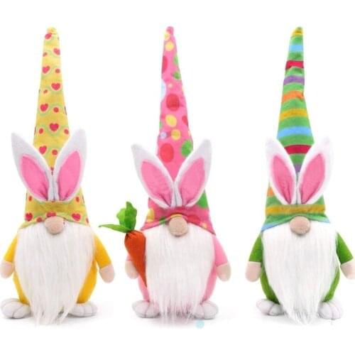 Cute Rabbit Easter Bunny Gnome Decoratio Doll Home Party Decorations Kids Toys