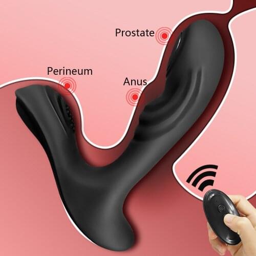 Male Prostate Massage Vibrator Anal Plug Silicone Waterproof Prostata Stimulator Butt Delay Ejaculation Ring Toy For men