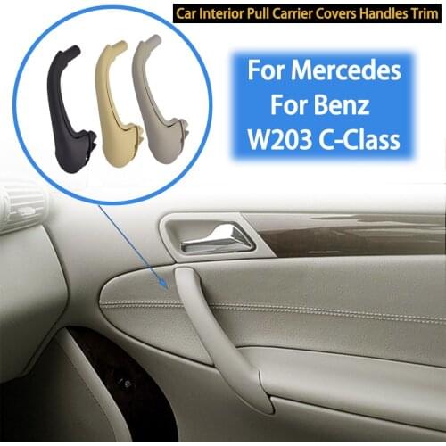 For Mercedes Benz C-Class W203 Inner Door Pull Handle Cover Interior Accessories Handles Front Black Beige Grey 2038101551