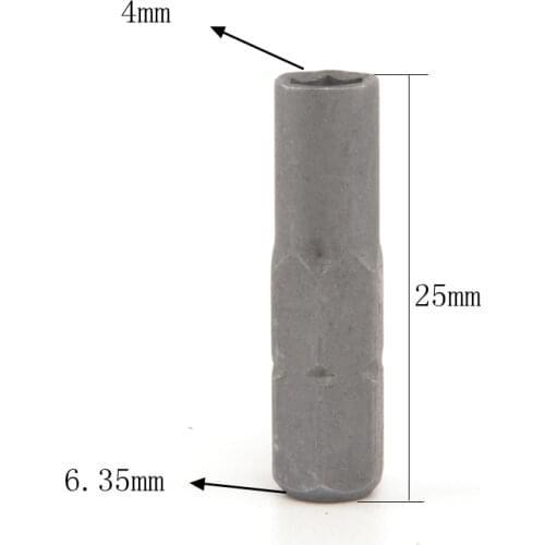 New Screwdriver bit Adapter Micro Magnetic inserts Bits 6.35mm 1/4" Insert adapter to System 4mm 5/32" Hex Holder,2-10pcs/lot