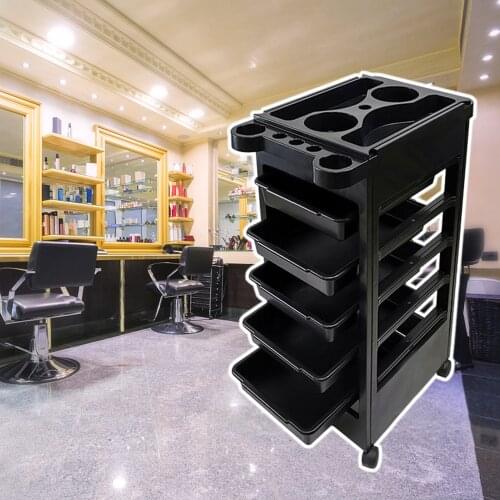 Hair Salon Trolley Rolling Cart SPA Beauty Hairdressing Tool Storage Organizer with 5 Drawers and Wheels