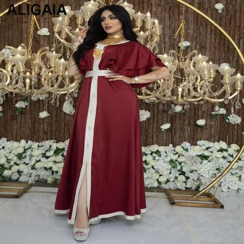 Soft Satin Jalabiya Hijab Dress for Women Fashion Ribbon Muslim Dubai Arabic Moroccan Kaftan Maroon Ruffle Short Sleeve