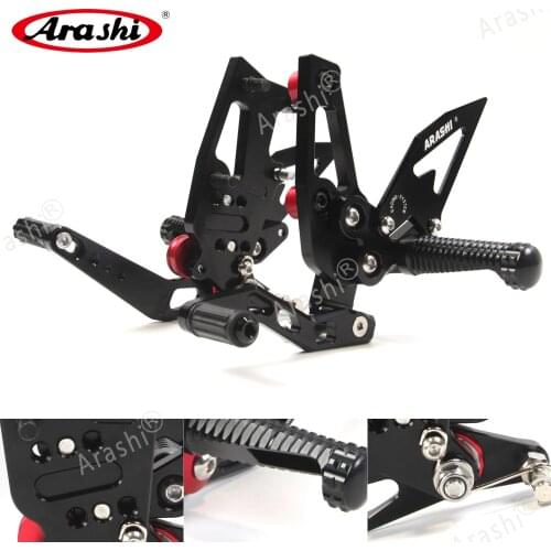Arashi Rider Rearset Adjustable Footrests For TRIUMPH Speed Triple 1050 2011 - 2015 Foot Pegs Footrest Rest 2012 2013 Aluminum