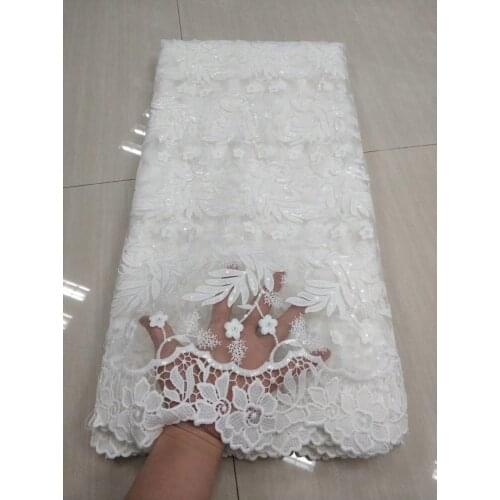 Popular French Embroidery-Tulle Lace Fabric African Lace Fabric 2020 High Quality Sequined Lace Nigerian Net Lace Fabric 5Yards